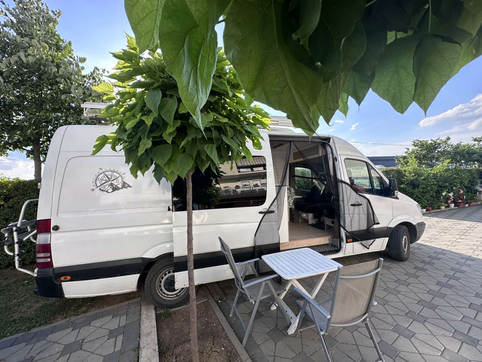Interior view of the Orion camper.